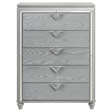 Veronica 5-drawer Bedroom Chest Light Silver