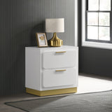 Caraway 2-drawer Nightstand Bedside Table White