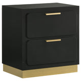 Caraway 2-drawer Nightstand Bedside Table Black