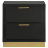 Caraway 2-drawer Nightstand Bedside Table Black