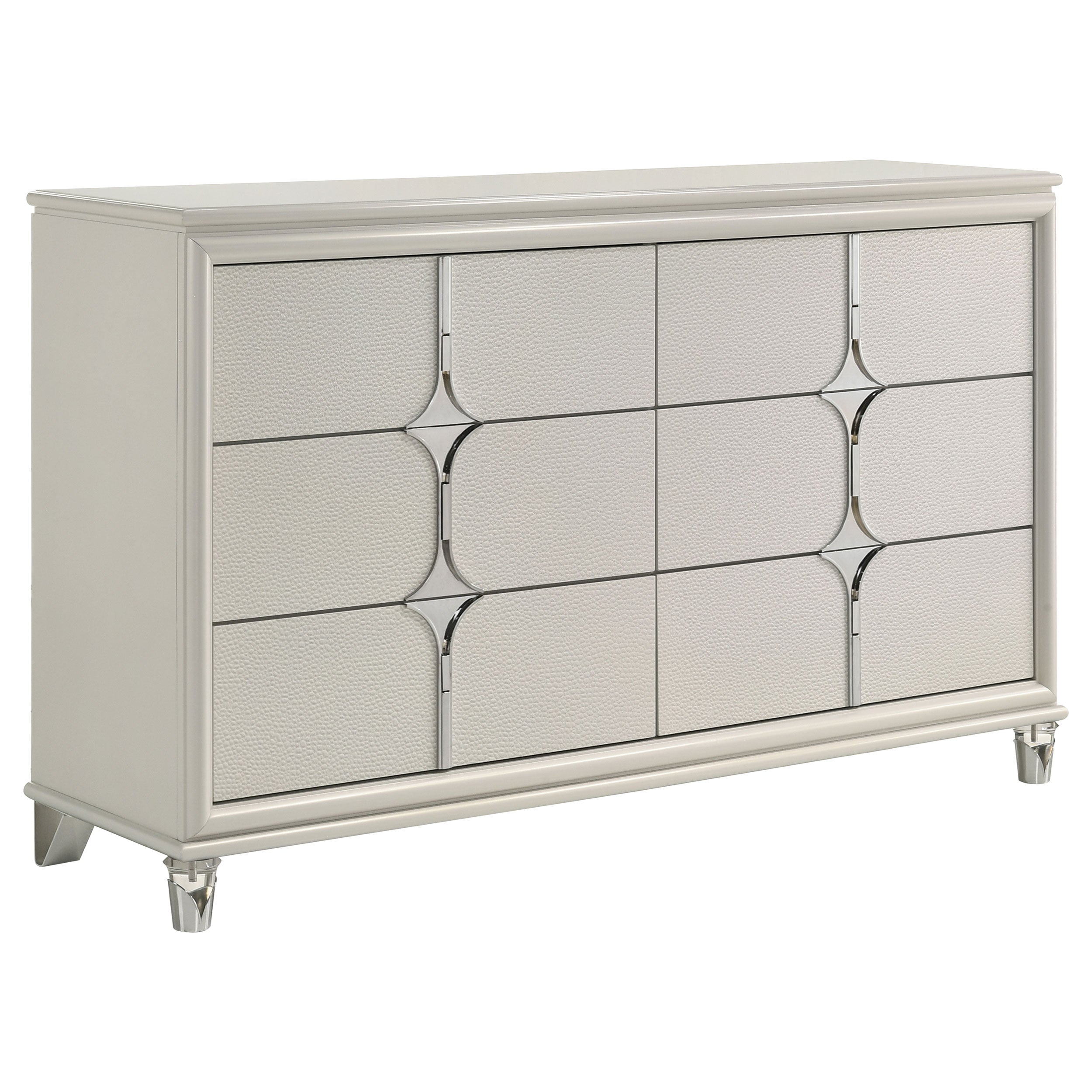 Olivia   Bedroom Set Pearl White