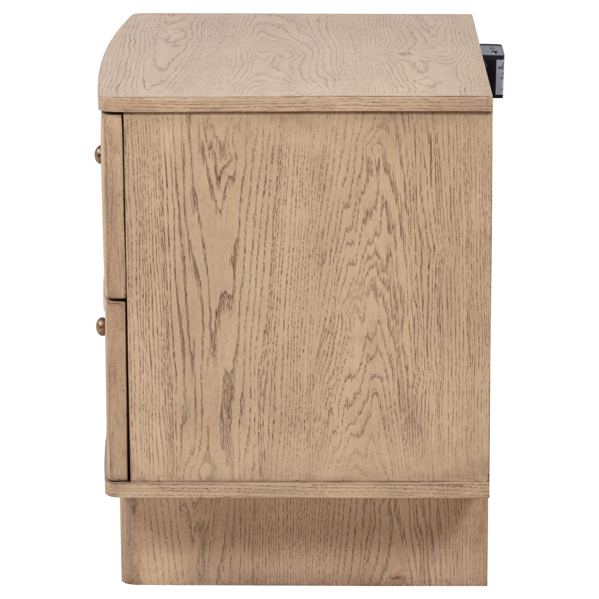 Kailani 2-drawer Nightstand Bedside Table Beige Oak