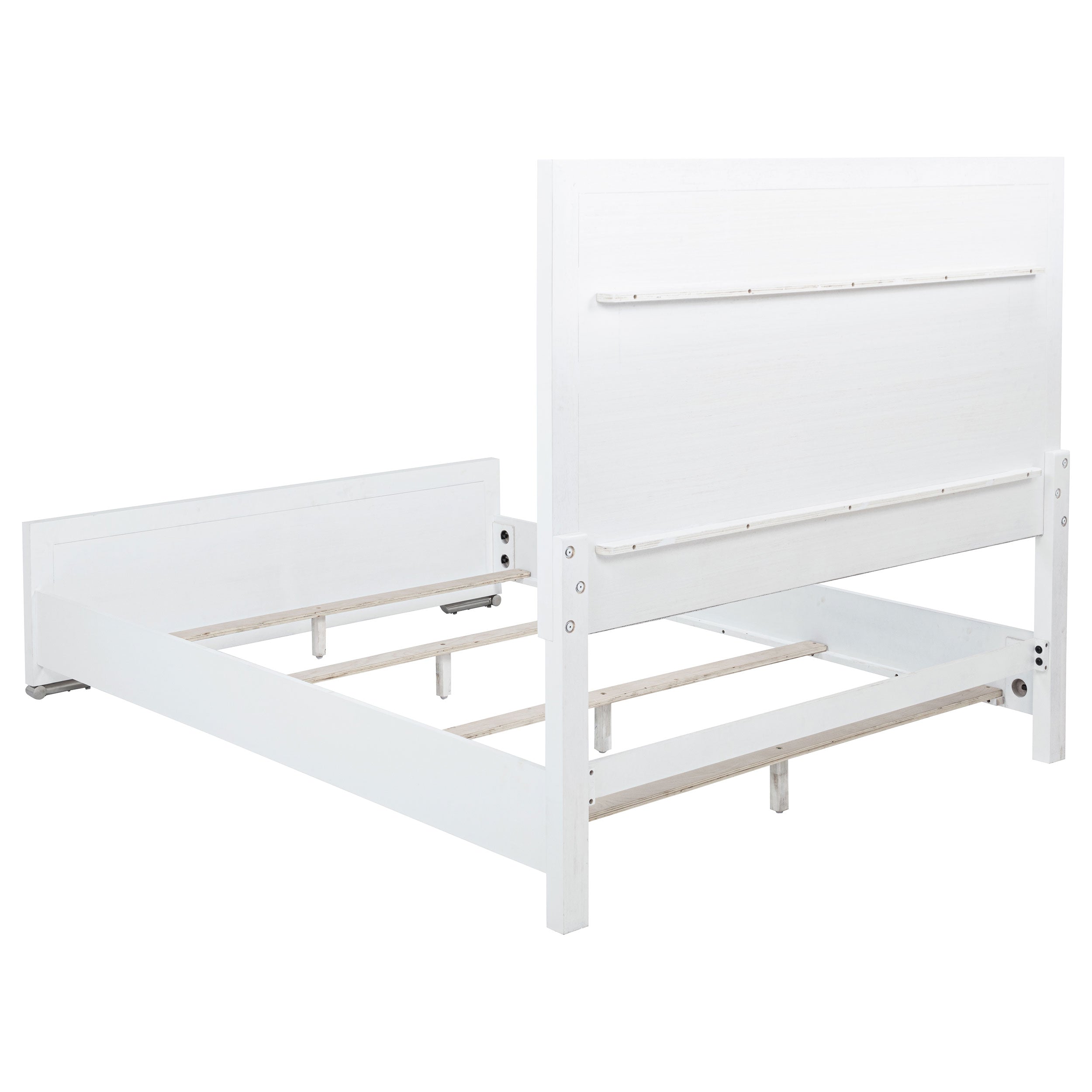 Gracemont 57-inch  Panel Bed Grey and White