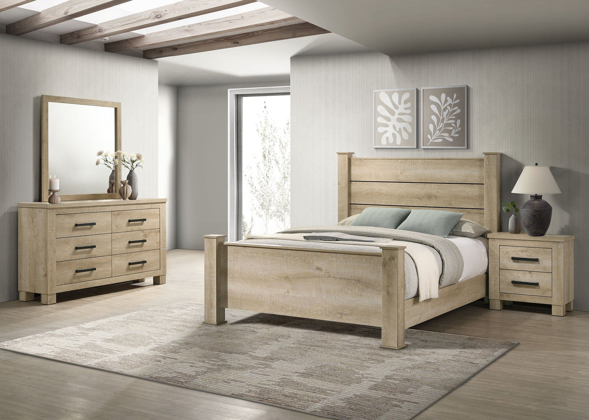 Oakglen  California King Bedroom Set Weathered Oak