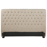 Chloe Upholstered California King Panel Headboard Oatmeal