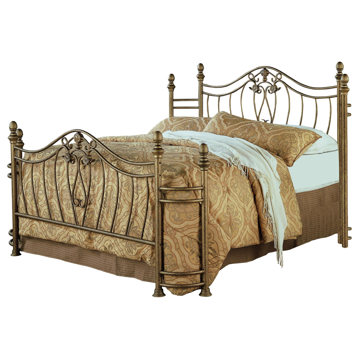 Sydney  Bed Antique Brushed Gold
