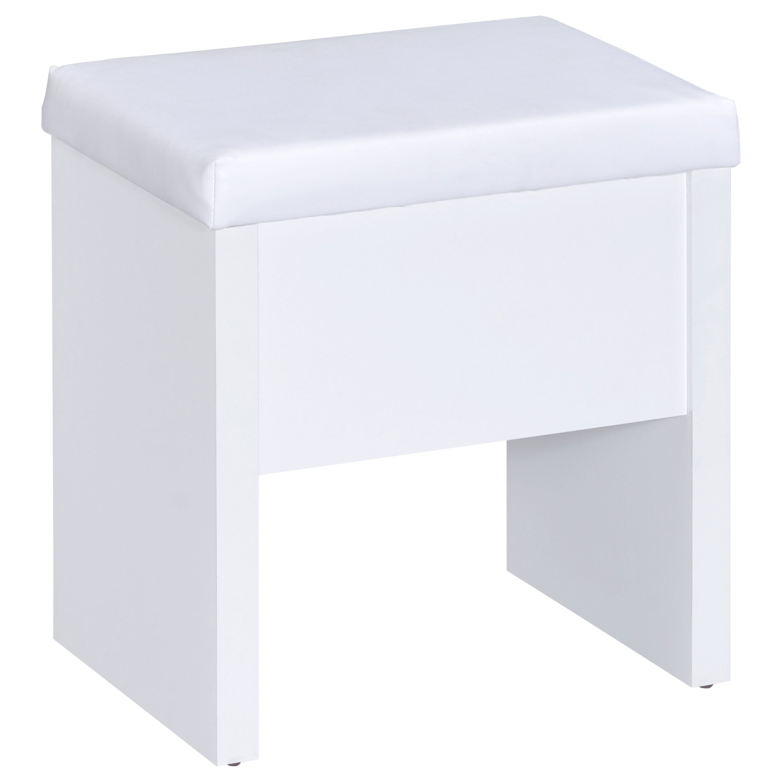 Harvey 2-piece Vanity Set with Lift-Top Stool White