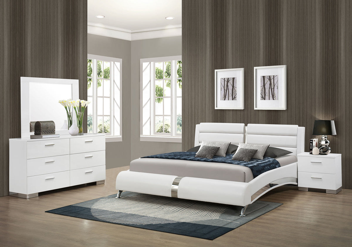 Jeremaine  California King Bedroom Set White