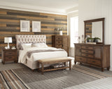 Devon  California King Bedroom Set Beige and Oak