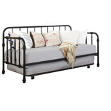 Marina Metal Twin Daybed with Trundle Black