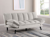 Laredo Upholstered Tufted Convertible Sofa Bed Light Grey