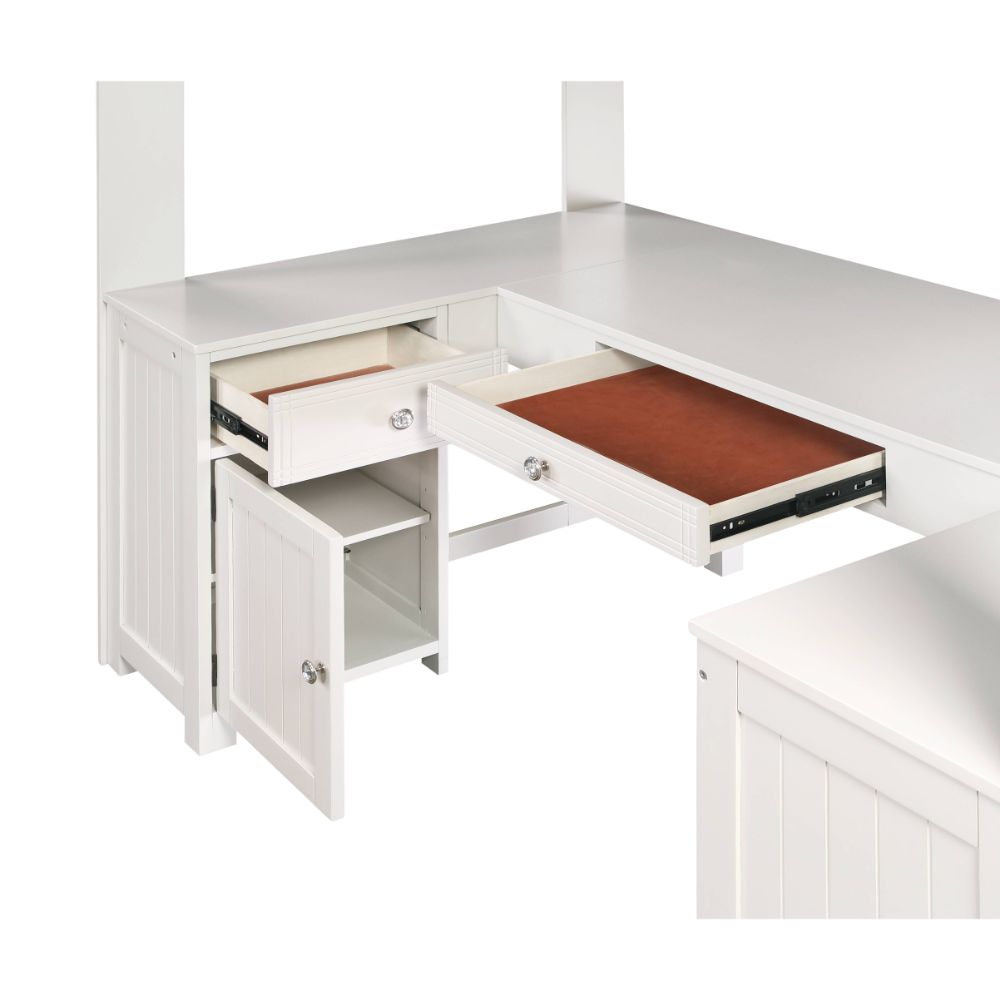 Ambar Twin Loft Bed W/Desk & Bookcase & Chest