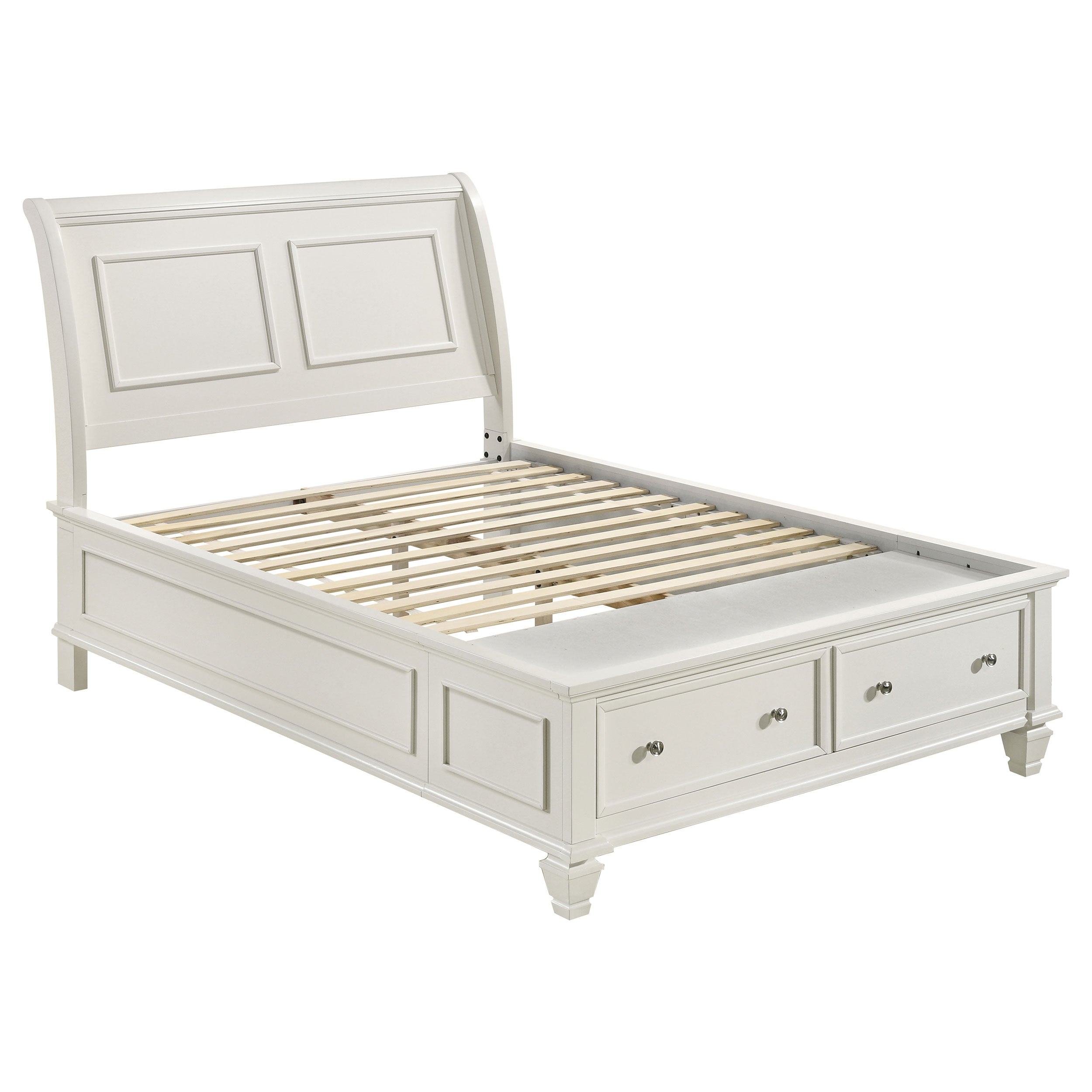 Selena Storage Bedroom Set with Sleigh Headboard Buttermilk