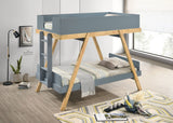 Frankie  Over  Bunk Bed with 7-inch Mattresses Blue