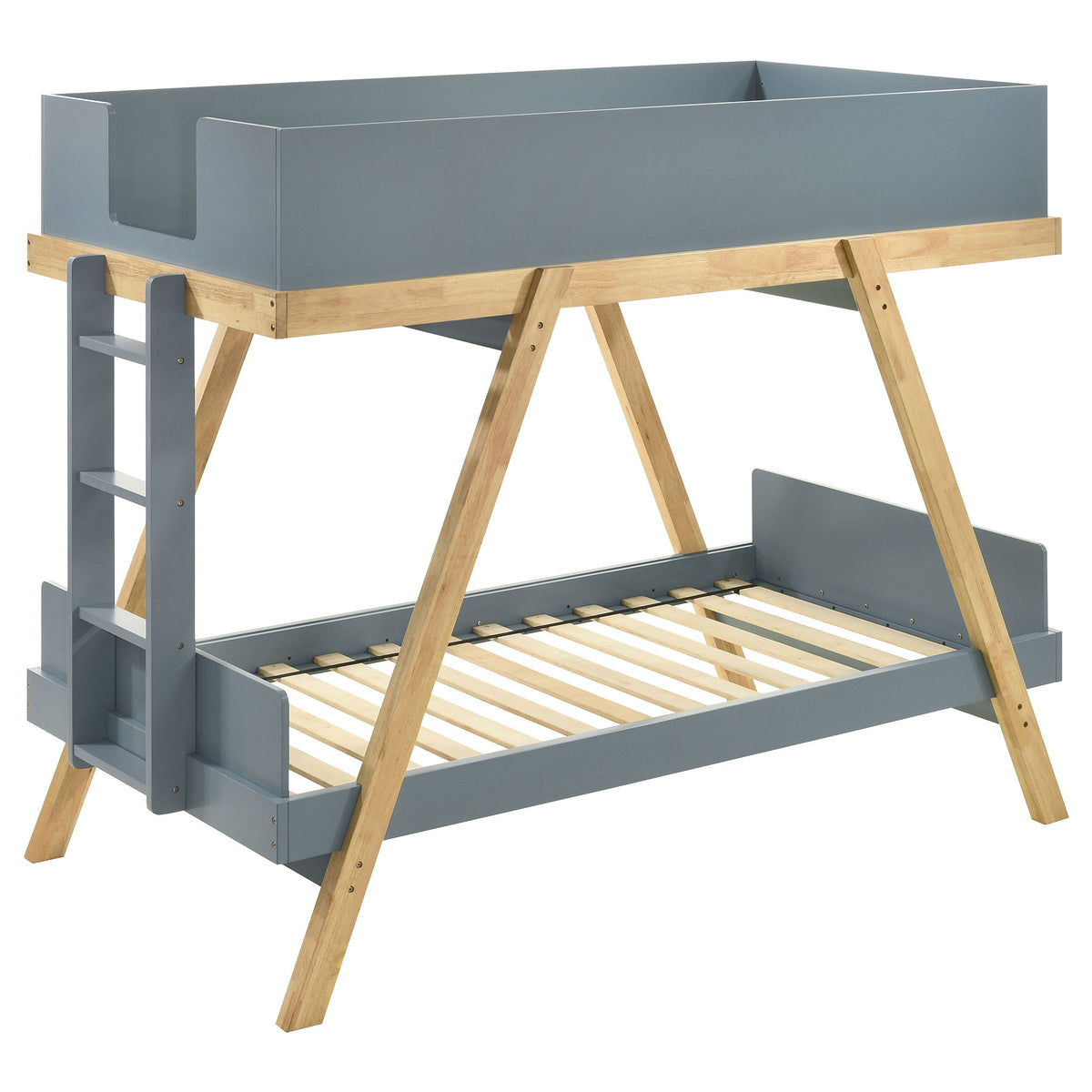 Frankie Wood  Over  Bunk Bed Blue and Natural