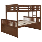 Atkin Twin Extra Long over  3-drawer Bunk Bed Weathered Walnut