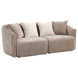 Townsend Chenille Upholstered Rolled Arm Sofa Latte