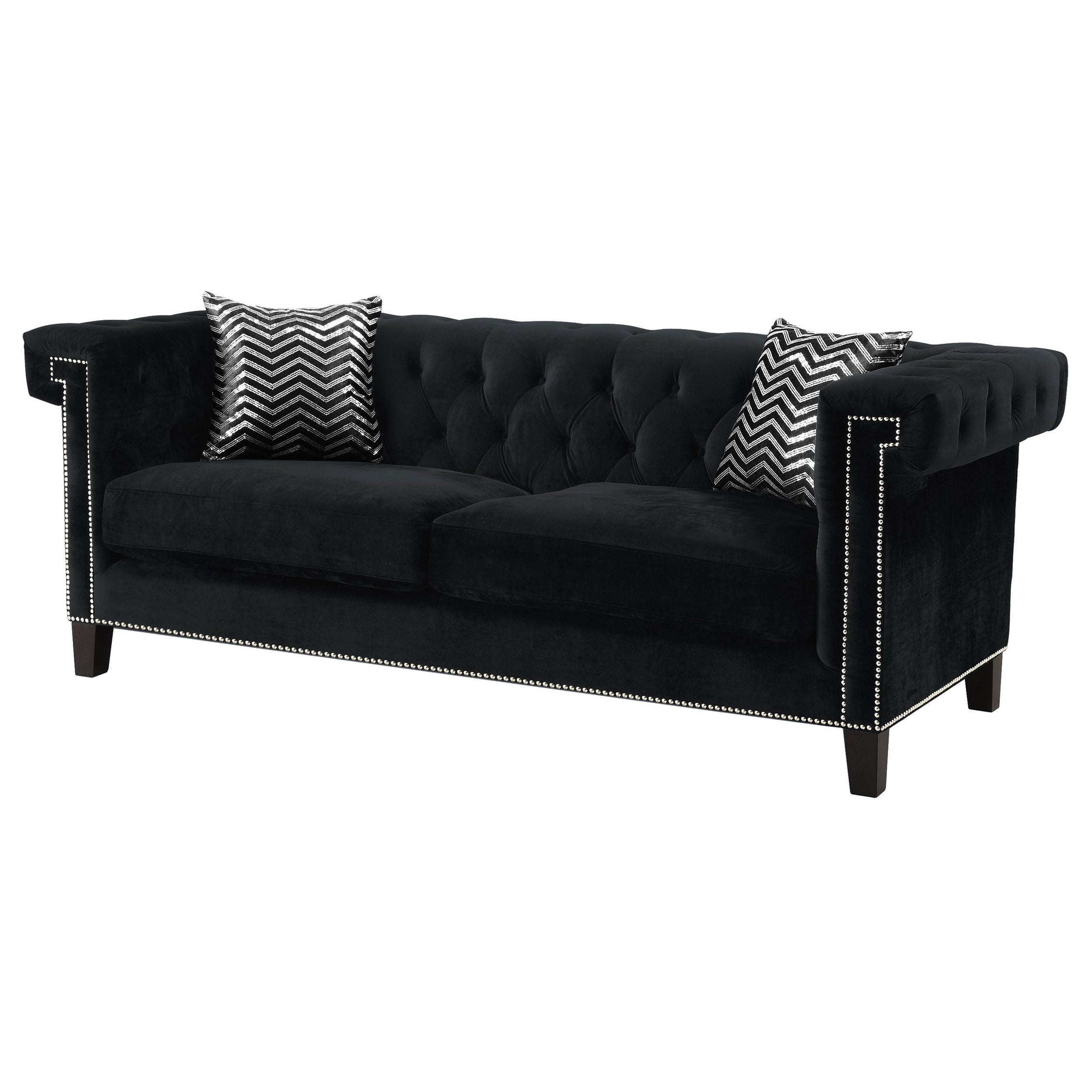 Reventlow Tufted Sofa Black