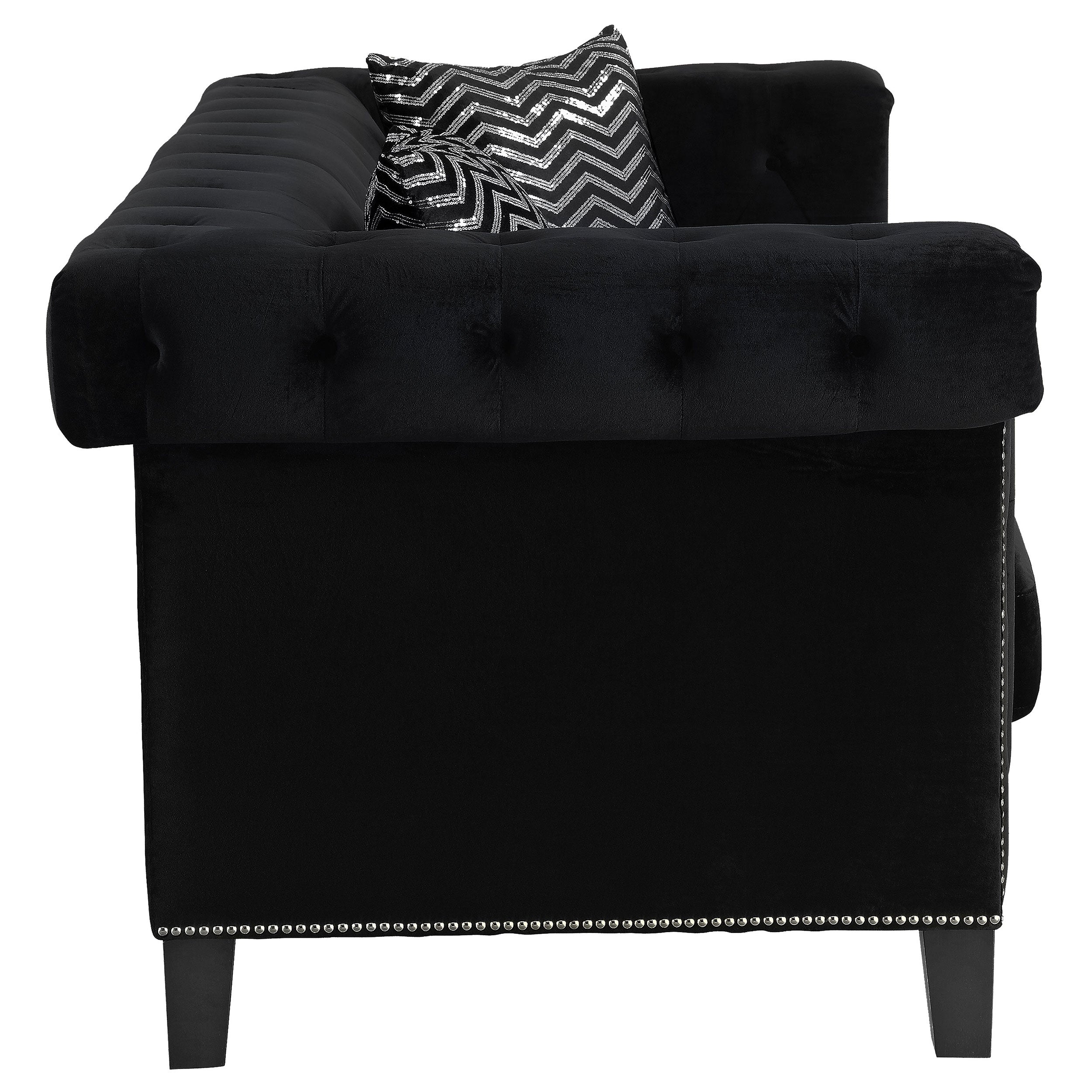 Reventlow Tufted Sofa Black