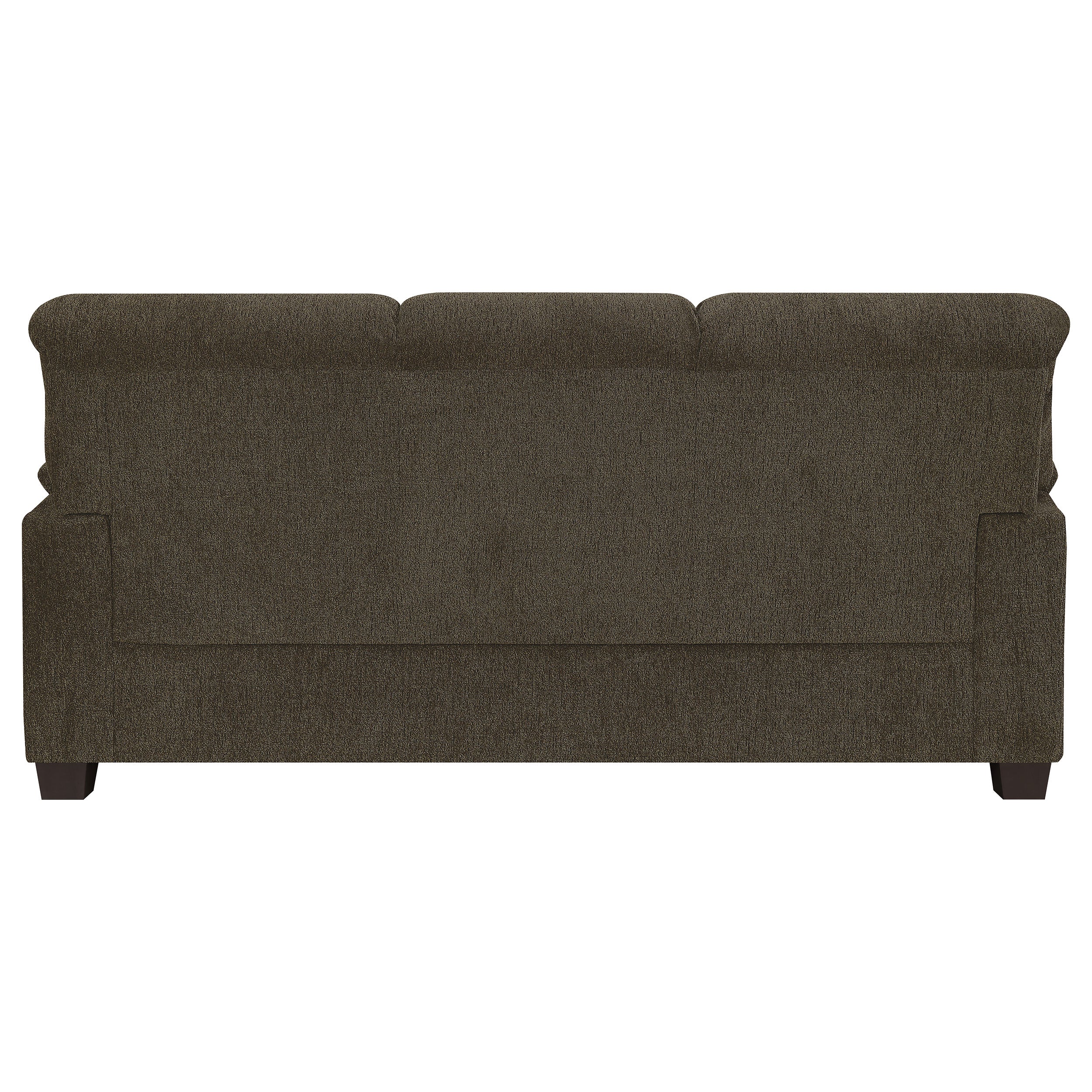 Clementine Upholstered Sofa with Nailhead Trim Brown