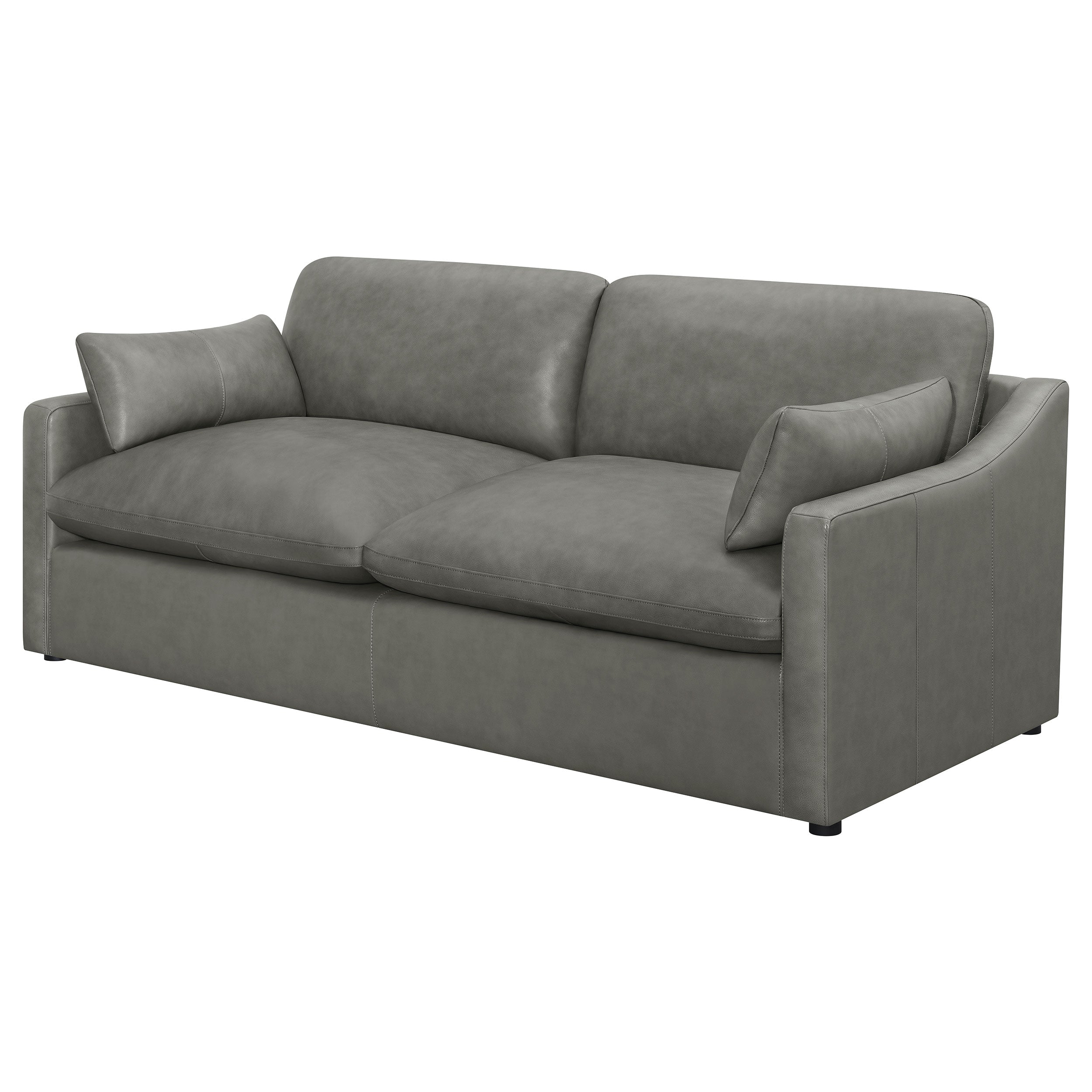 Grayson Sloped Arm Upholstered Sofa Grey