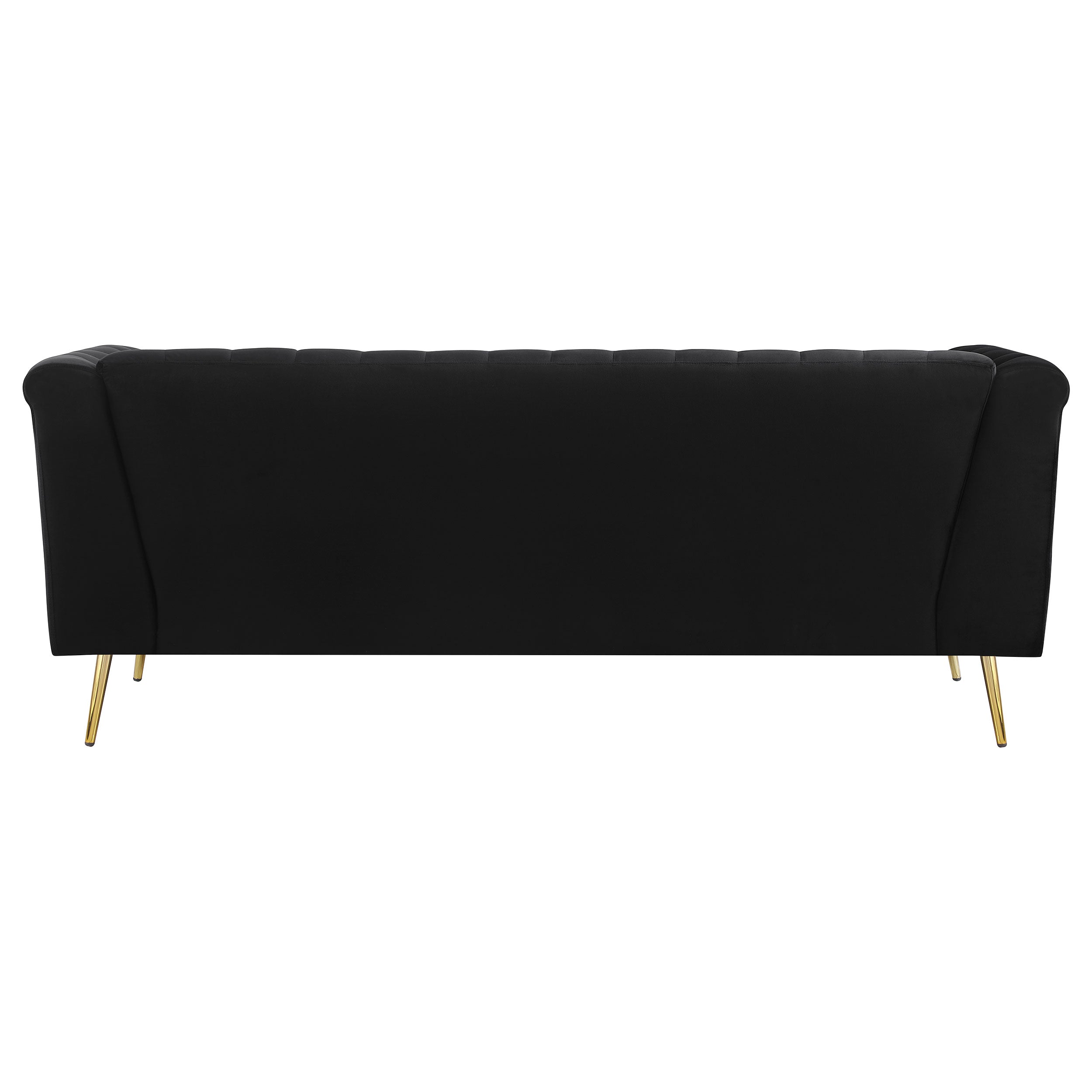 Holly Tuxedo Arm Tufted Back Sofa Black