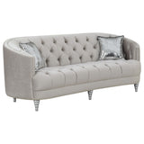 Avonlea Sloped Arm Tufted Sofa Grey