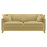 Corliss Upholstered Curved Track Arm Sofa Camel