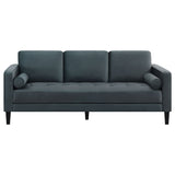 Gulfdale Cushion Back Upholstered Sofa Dark Teal