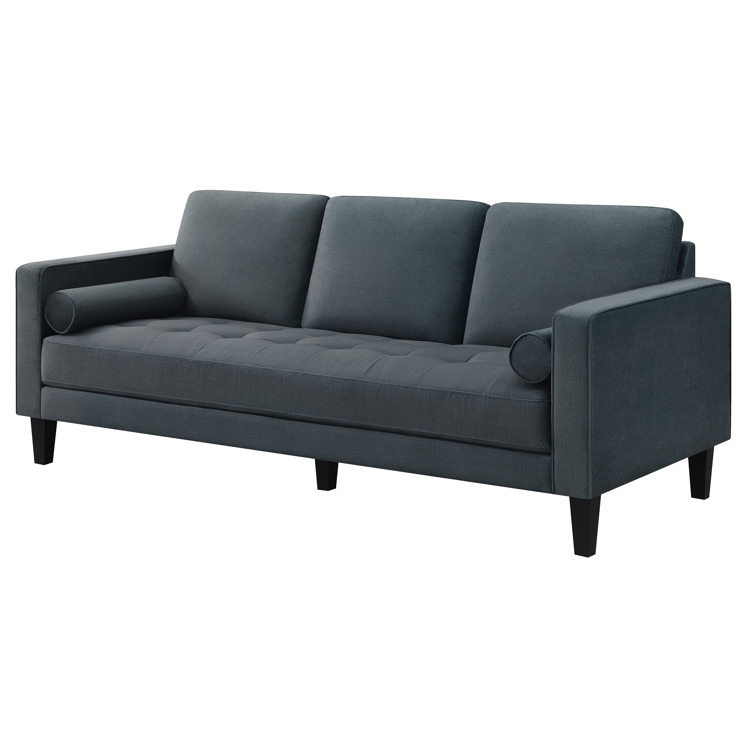 Gulfdale Cushion Back Upholstered Sofa Dark Teal