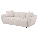 Destino Chenille Upholstered Splayed Arm Sofa Greige