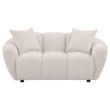 Destino Chenille Upholstered Splayed Arm Loveseat Greige