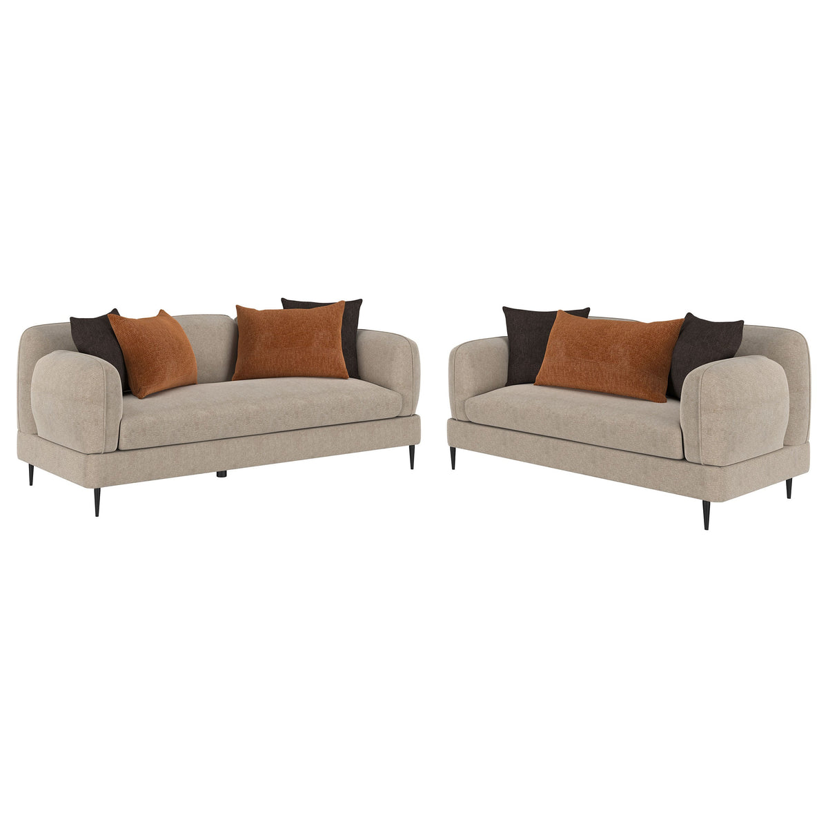Jade  Chenille Upholstered Sofa Set Green