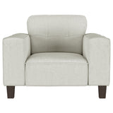 Deerhurst Upholstered Track Arm Tufted Accent Chair Greige