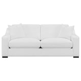 Ashlyn 2-piece Upholstered Sloped Arms Living Room Set White