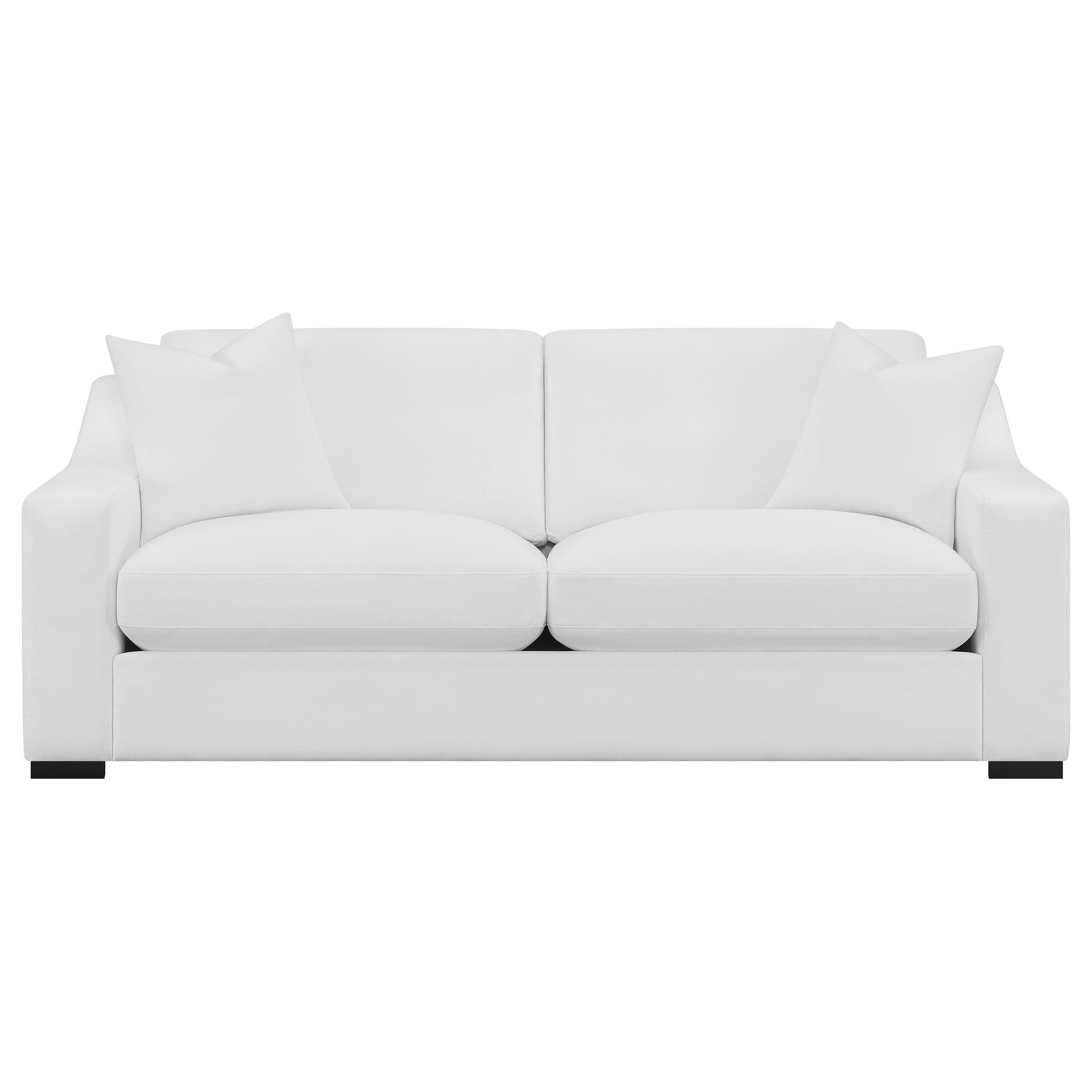 Ashlyn Upholstered Sloped Arms Sofa White