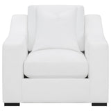 Ashlyn Upholstered Sloped Arms Chair White