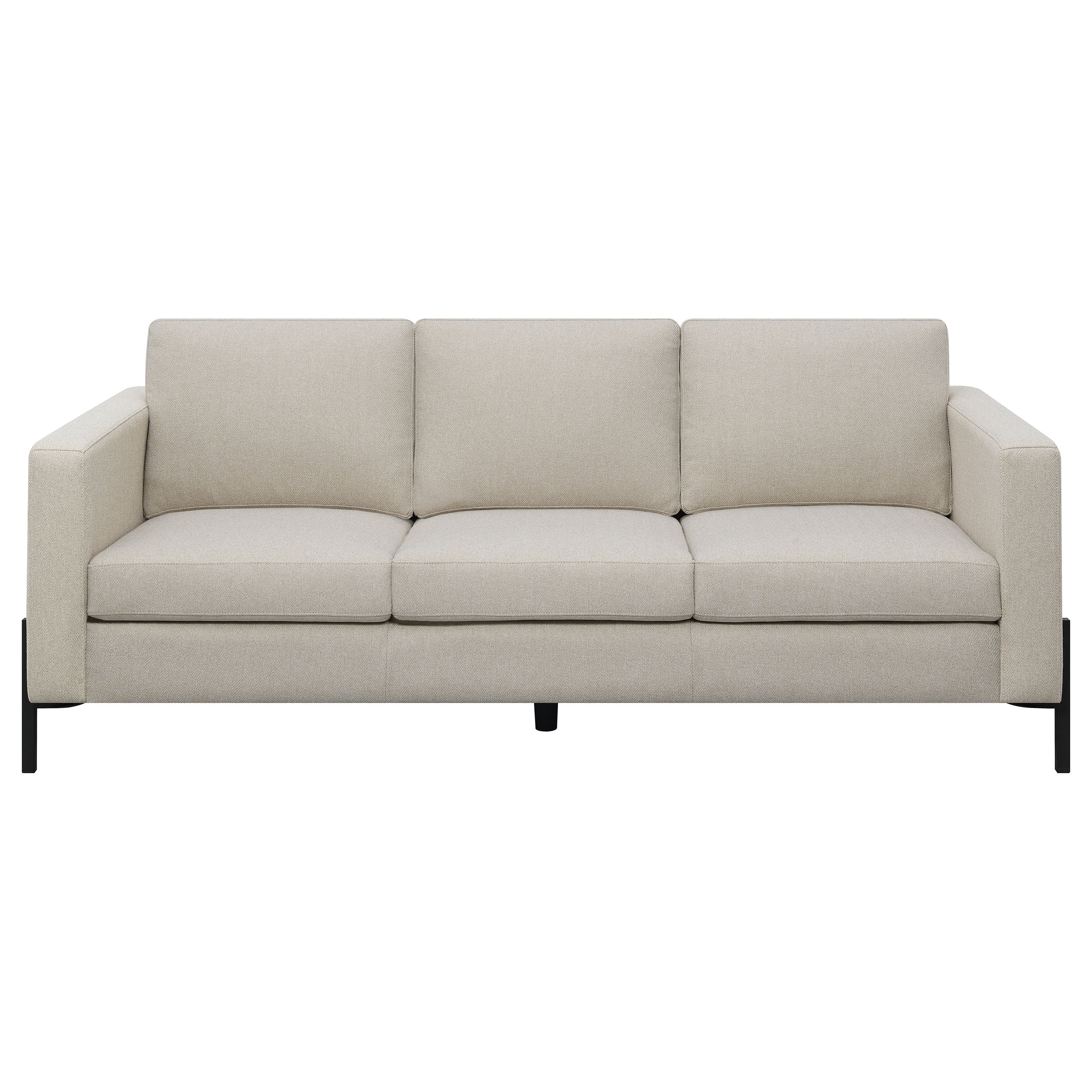 Tilly Upholstered Track Arms Sofa Oatmeal