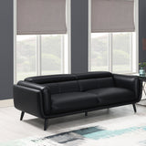 Shania Track Arms Sofa with Tapered Legs Black