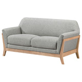 Vaughn Fabric Upholstered Flared Arm Loveseat Grey