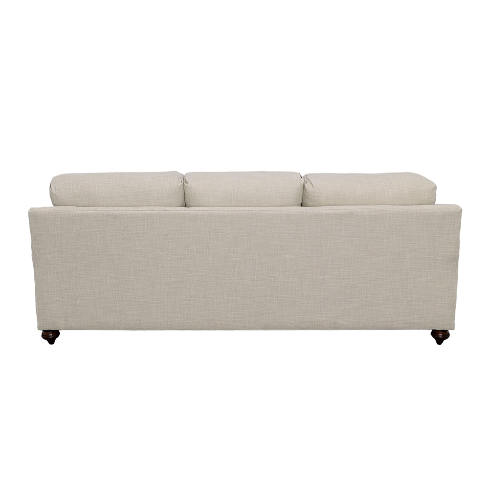 Glenn Recessed Arms Sofa Light Grey