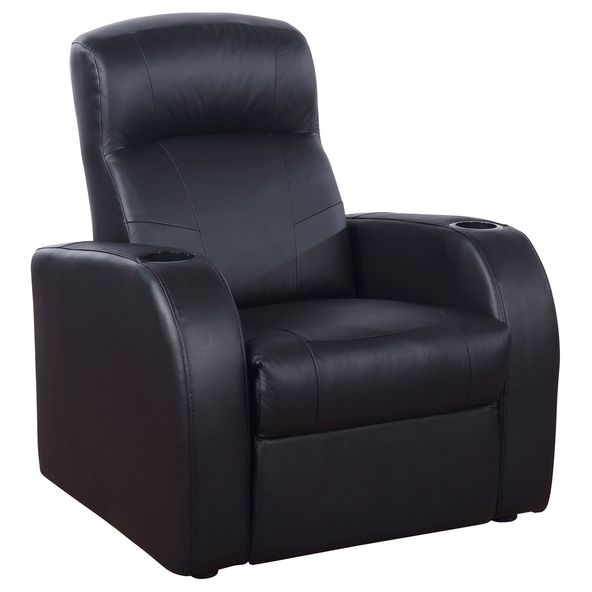 Cyrus Home Theater Upholstered Recliner Black