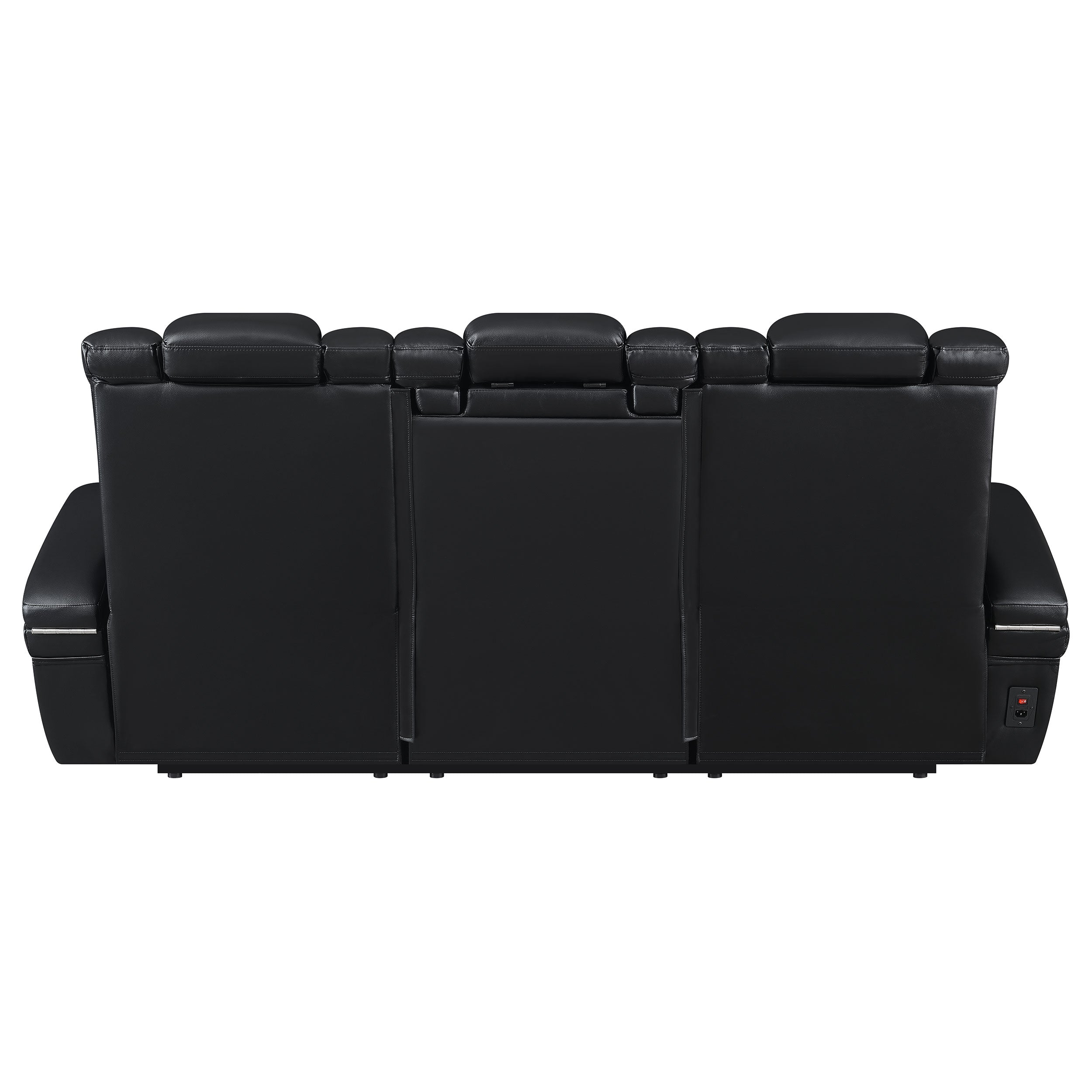 Delange Power^2 Sofa with Headrests Black