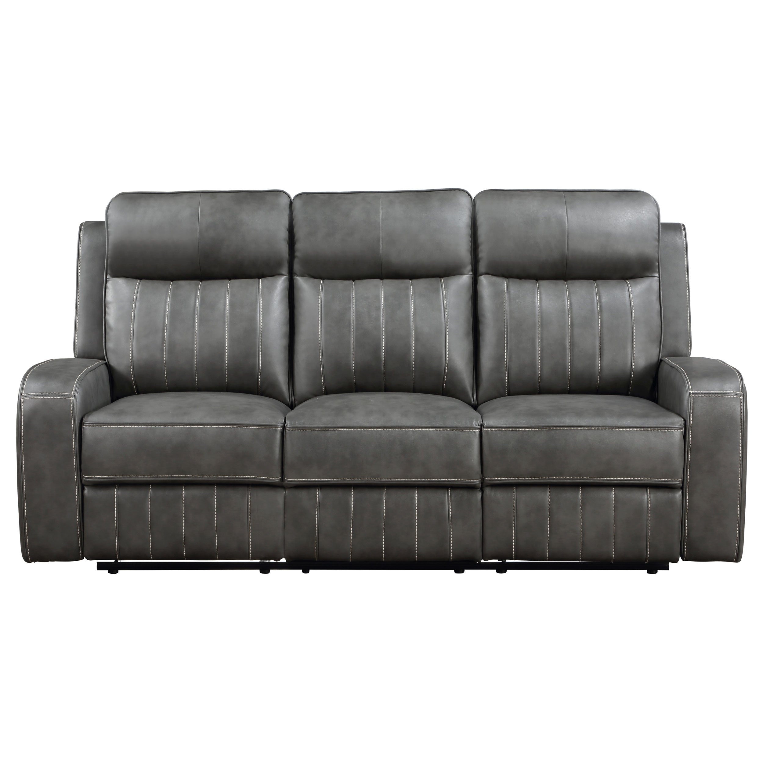 Raelynn Upholstered Motion Reclining Sofa Grey