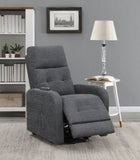 Howie Tufted Upholstered Power Lift Recliner Charcoal