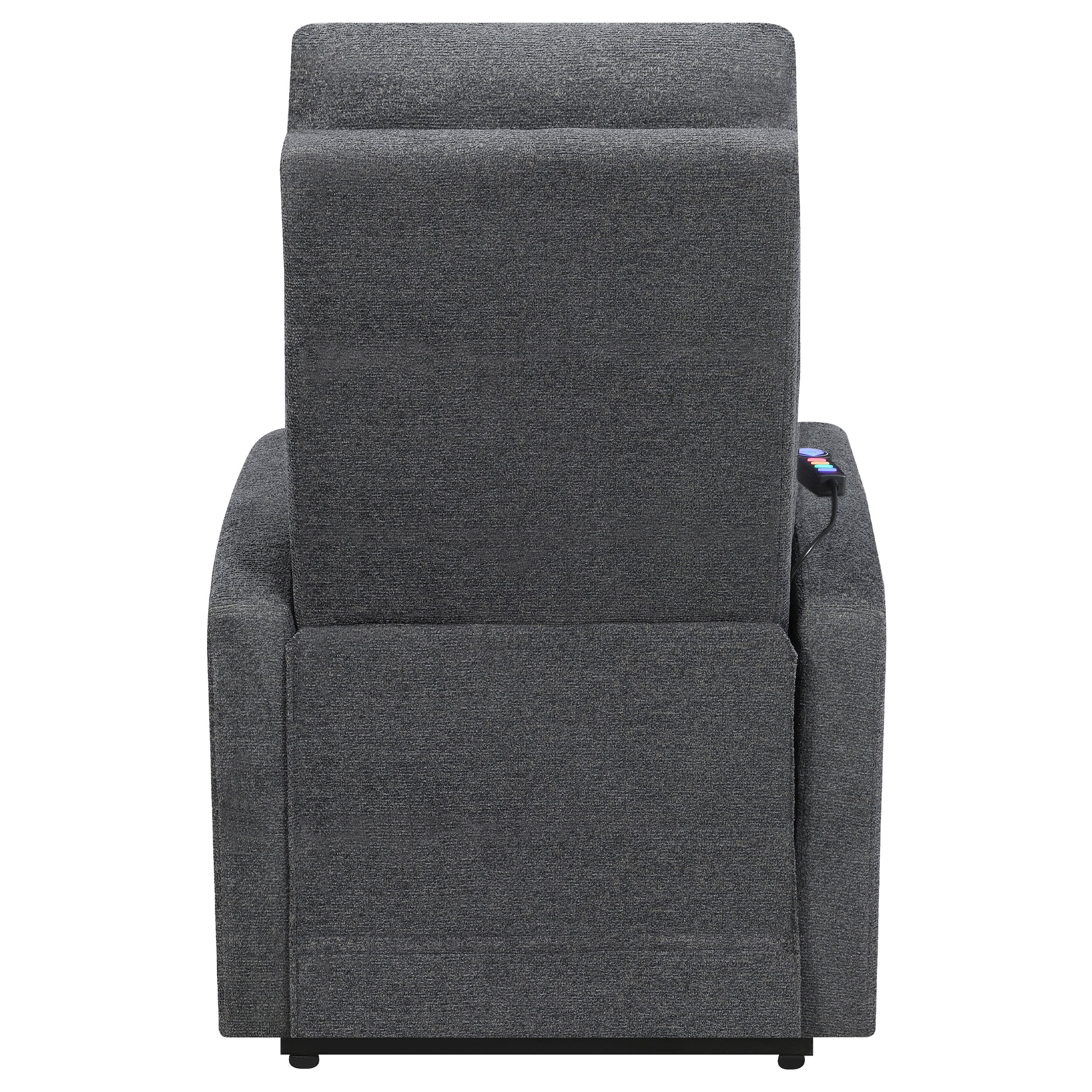 Howie Tufted Upholstered Power Lift Recliner Charcoal