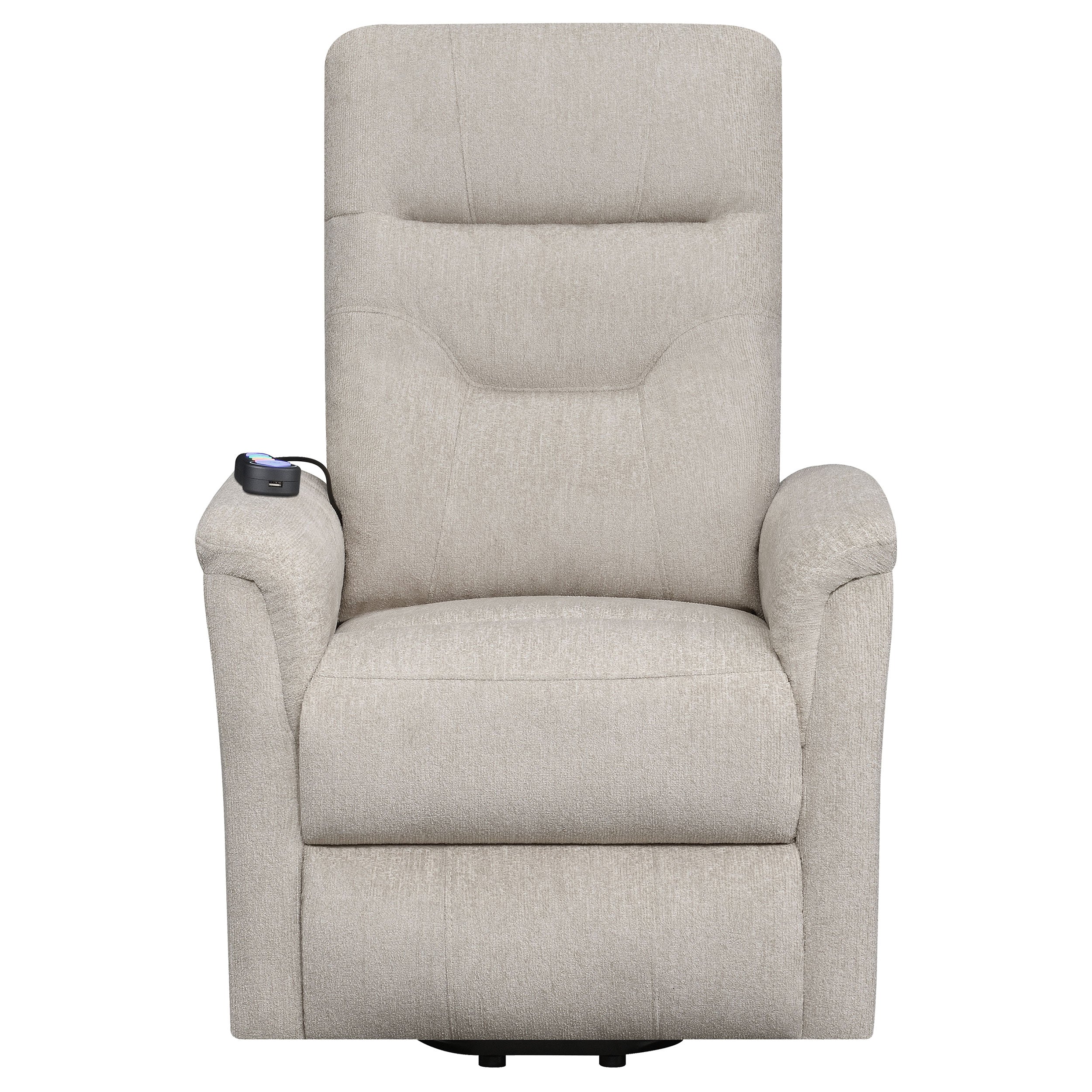 Henrietta Power Lift Recliner with Storage Pocket Beige