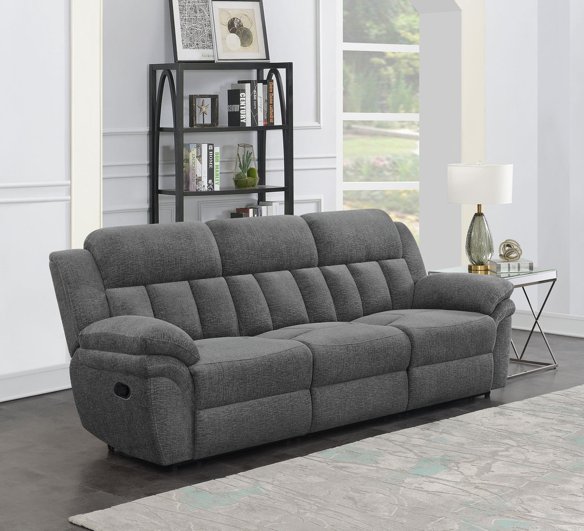 Bahrain Upholstered Motion Sofa Charcoal