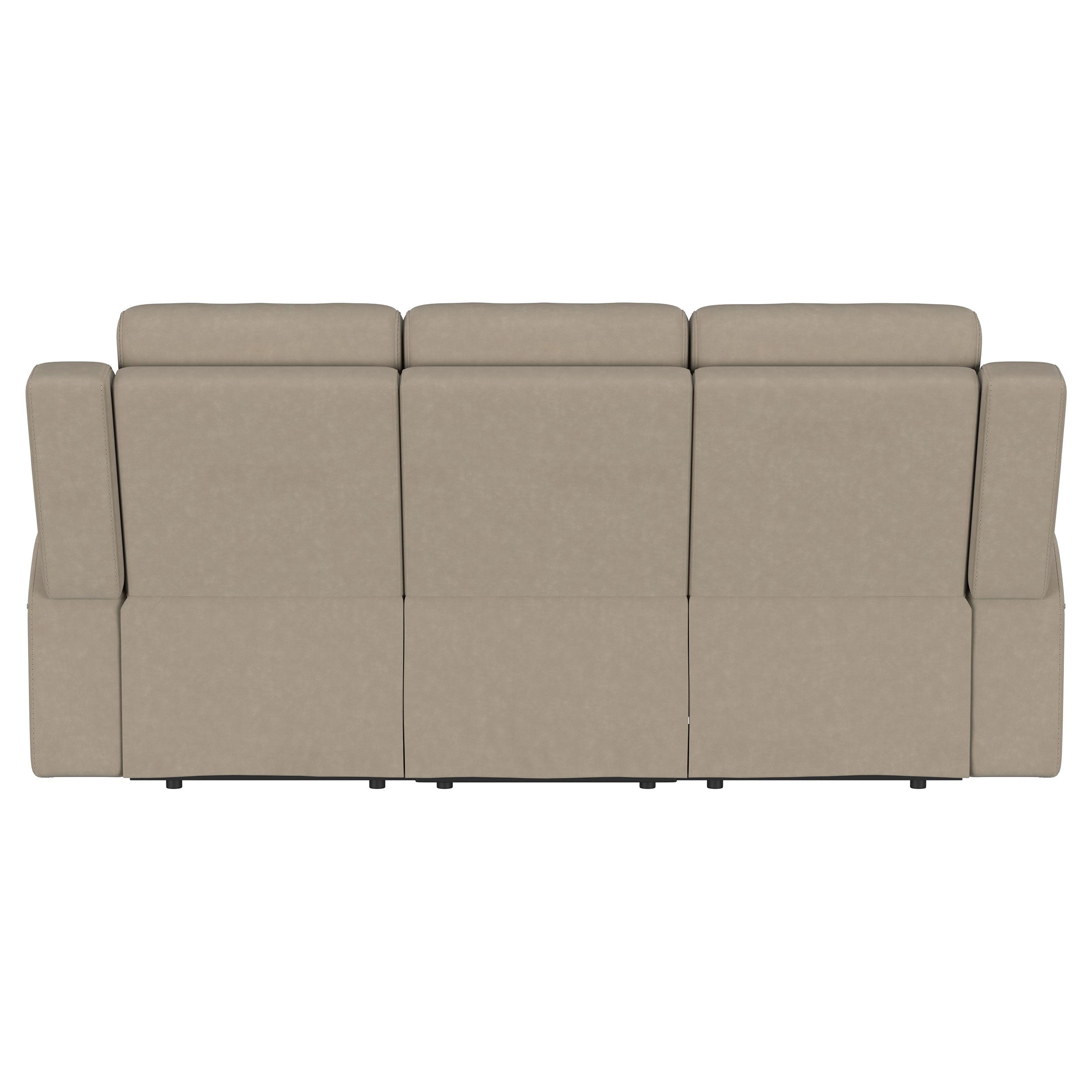 Brentwood Upholstered Motion Reclining Sofa Taupe