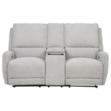 Sylmar Chenille Upholstered Power Reclining Loveseat Grey
